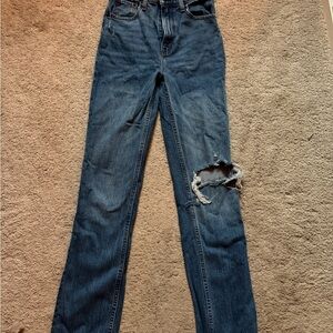 Women's Blue Distressed Jeans